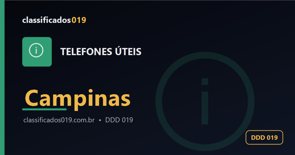Telefones Úteis em Campinas (019): Lista de Contatos Importantes