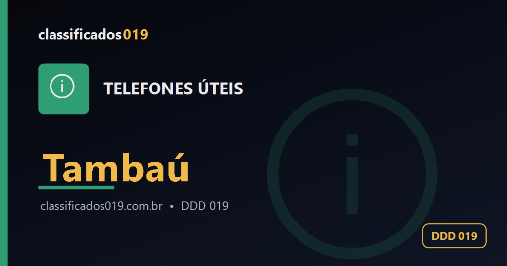 Telefones Úteis em Tambaú (019): Lista de Contatos Importantes