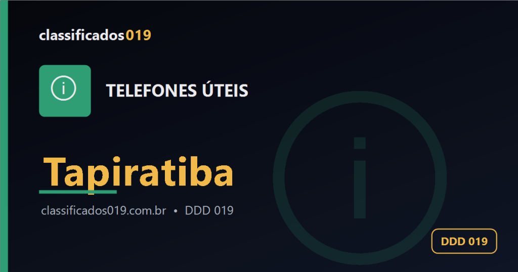 Telefones Úteis em Tapiratiba (019): Lista de Contatos Importantes