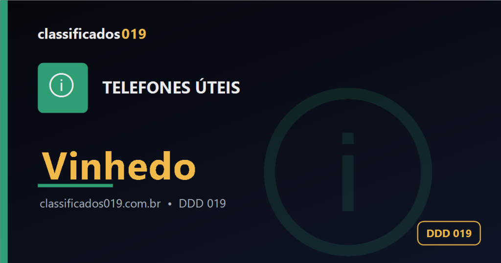 Telefones Úteis em Vinhedo (019): Lista de Contatos Importantes