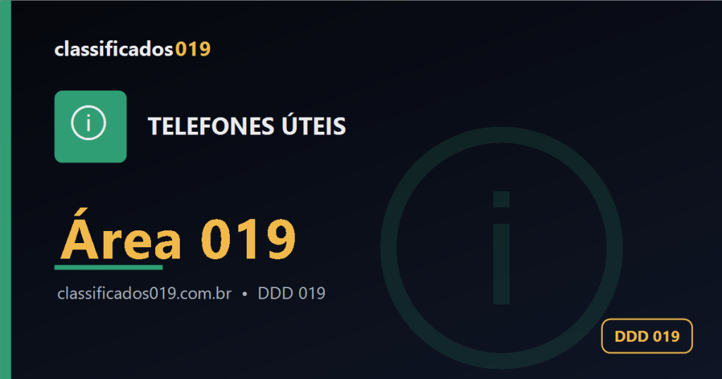 Telefones Úteis na Área 019: Lista de Contatos Importantes por Cidade